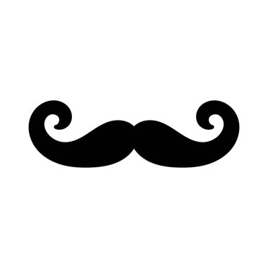 İzole bıyık. Vektör karikatür çizimleri. Düz tasarım