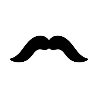 İzole bıyık. Vektör karikatür çizimleri. Düz tasarım