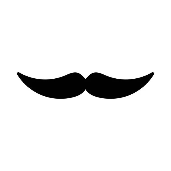 Moustache isolée. Illustrations vectorielles de dessins animés. Conception plate — Image vectorielle
