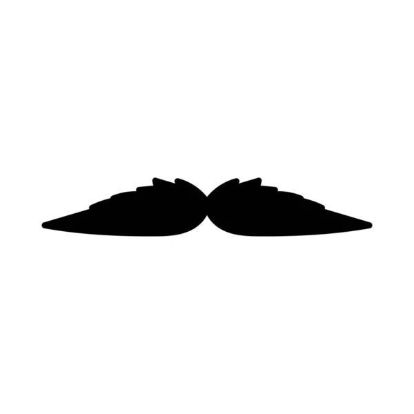 Moustache isolée. Illustrations vectorielles de dessins animés. Conception plate — Image vectorielle