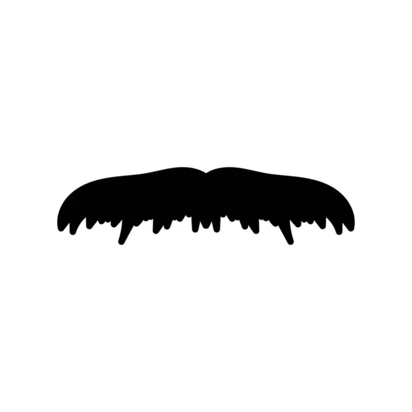 Moustache isolée. Illustrations vectorielles de dessins animés. Conception plate — Image vectorielle