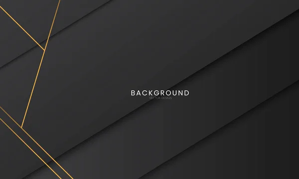 Moderne Abstrait Gris Noir Fond Premium Avec Des Lignes Luxe — Image vectorielle