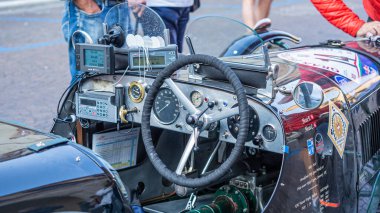 Meldola, Emilia Romagna - 20 Eylül 2020 'de İtalya' da Nuvolari Grand Prix, FIA düzenliliği için yapılan tarihi uluslararası yarış, büyük ACI-SPORT etkinliği.