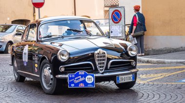 Meldola, Emilia Romagna - 20 Eylül 2020 'de İtalya' da Nuvolari Grand Prix, FIA düzenliliği için yapılan tarihi uluslararası yarış, büyük ACI-SPORT etkinliği.