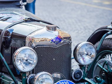 Meldola, Emilia Romagna - 20 Eylül 2020 'de İtalya' da Nuvolari Grand Prix, FIA düzenliliği için yapılan tarihi uluslararası yarış, büyük ACI-SPORT etkinliği.