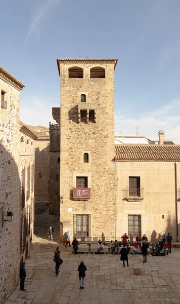 Caceres Extremadura Spain 2020 Photo One Main Square Caceres Middle — 스톡 사진