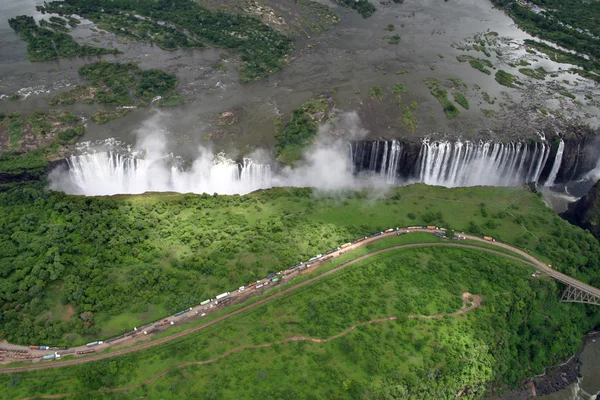 Victoria Falls in Zambia and Zimbabwe, Africa — Stock Photo, Image