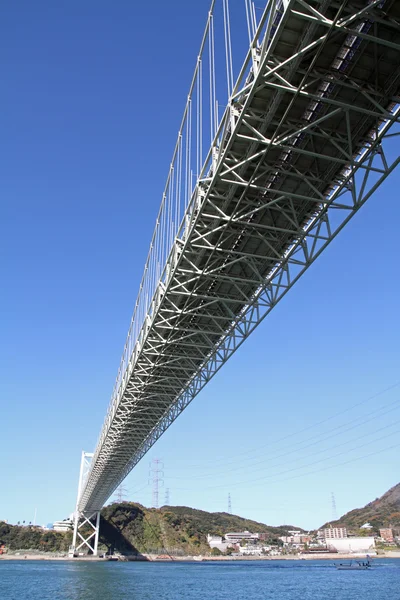 日本の門司と下関関門海峡橋 — ストック写真