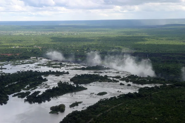 Victoria Falls in Zambia and Zimbabwe, Africa — Stock Photo, Image