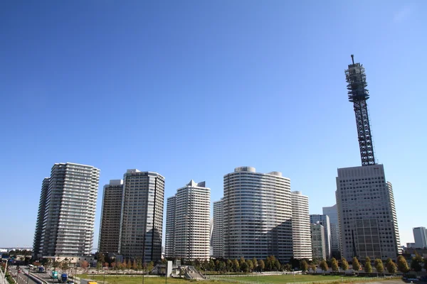 横浜みなとみらい 21、日本の超高層マンション — ストック写真