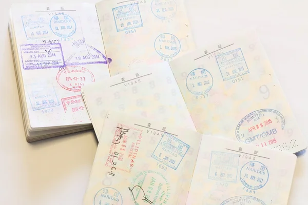 Visas sur passeport japonais — Photo