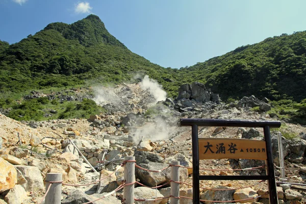 Owakudani (büyük kaynar Valley) Hakone, Kanagawa, Japonya