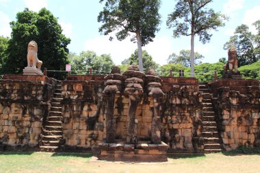 Teras angkor fillerin thom, siem reap, Kamboçya