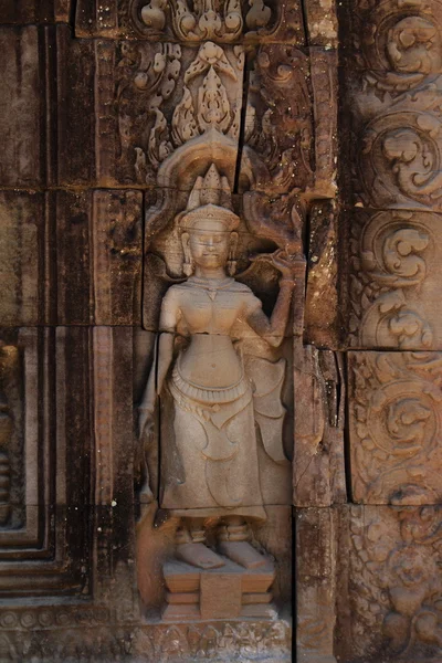 Devata w Ta Som w Angkor, Siem Reap, Kambodża — Zdjęcie stockowe