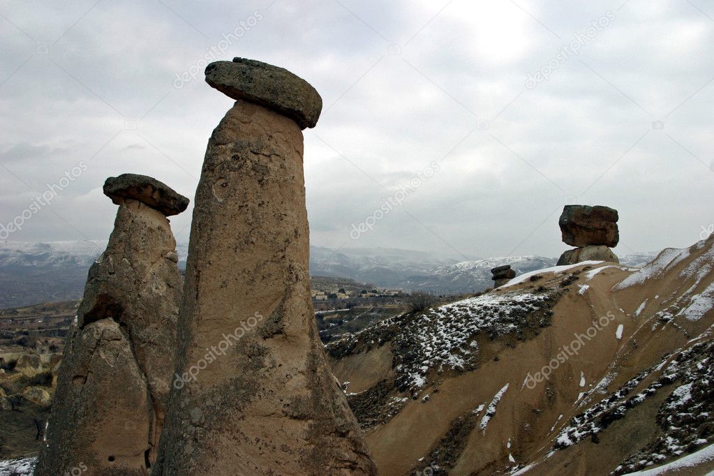Fairy chimneys in Urgup, Cappadocia, Turkey