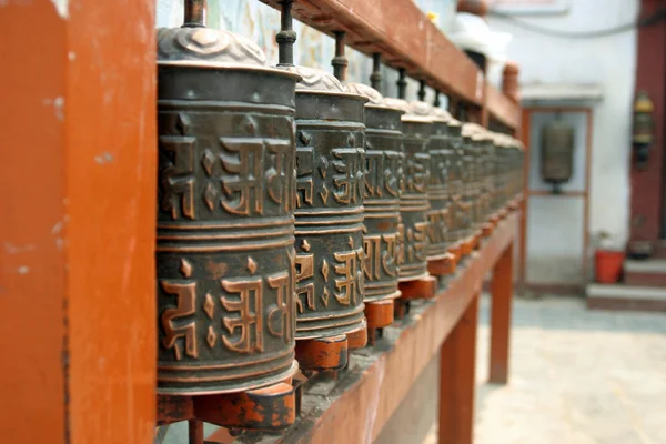 Mani wheel bei boudhanath in kathmandu, nepal — Stockfoto