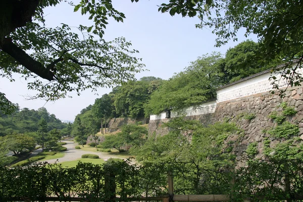 石川県の金沢城の城壁 — ストック写真