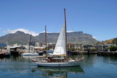Su açık ve tablo dağ Cape Town, Güney Afrika