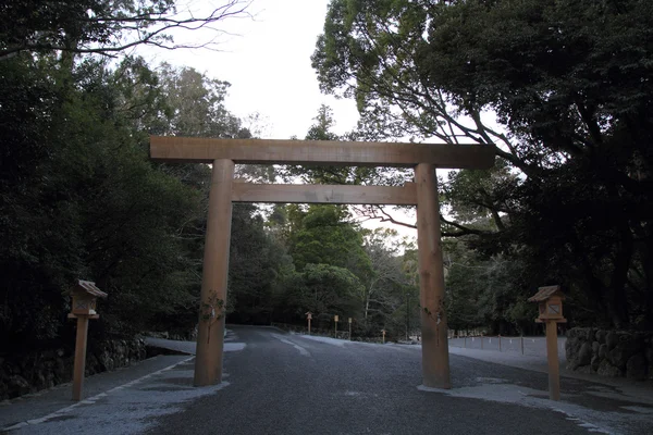 Primo cancello di torii del santuario di Ise a Mie, Giappone — Foto Stock