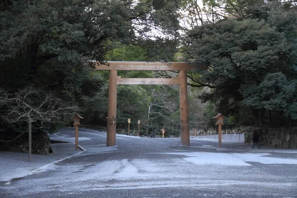 Első torii kapu Ise shrine, Mie, Japán — Stock Fotó