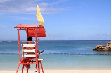 Cankurtaran Kulesi Araha Beach, Chatan kasaba, Okinawa, Japan