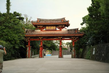 Shureimon adlı Shuri Kalesi, Naha, Okinawa, Japan
