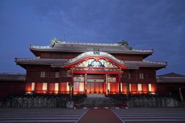 Shuri kalede Naha, Okinawa, Japan (ana salonu)