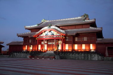 Shuri kalede Naha, Okinawa, Japan (ana salonu)
