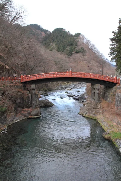Posvátné bridge (šinkjó most) v Nikko, Tochigi, Japonsko — Stock fotografie