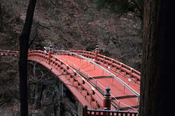 A ponte sagrada (ponte de Shinkyo) em Nikko, Tochigi, Japão — Fotografia de Stock