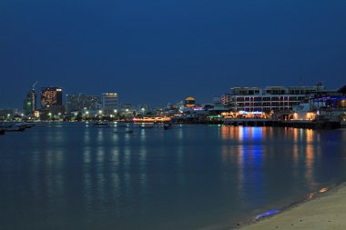 Chonburi, Tayland, Thailand (akşam sahne Pattaya Plajı)