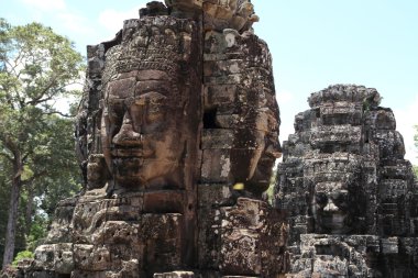Yüz taş Bayon Angkor Thom, Siem Reap, Kamboçya