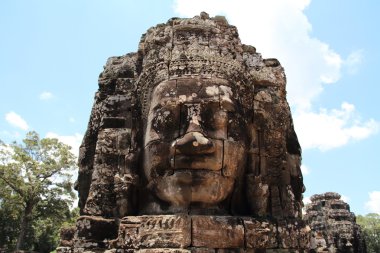 Yüz taş Bayon Angkor Thom, Siem Reap, Kamboçya