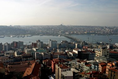 Istanbul, Türkiye'de Galata Kulesi'nden manzara