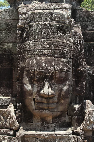 Pierre de taille de Bayon au Cambodge à Angkor Thom. — Photo