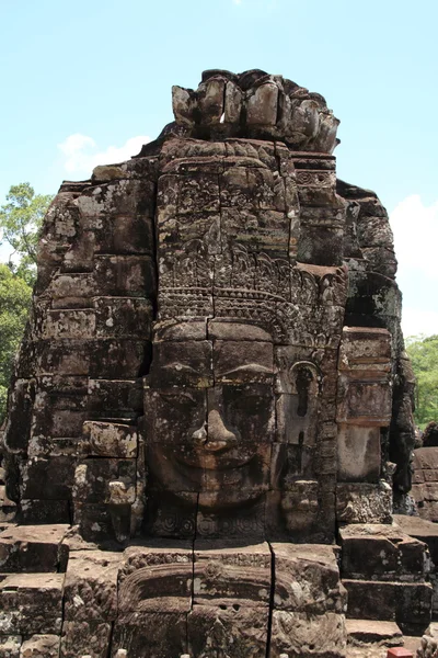 Pierre de taille de Bayon au Cambodge à Angkor Thom. — Photo