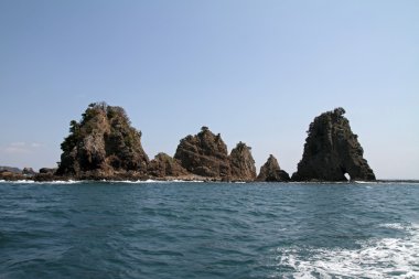 Minokakeiwa Irozaki cape, Izu, Shizuoka, Japonya