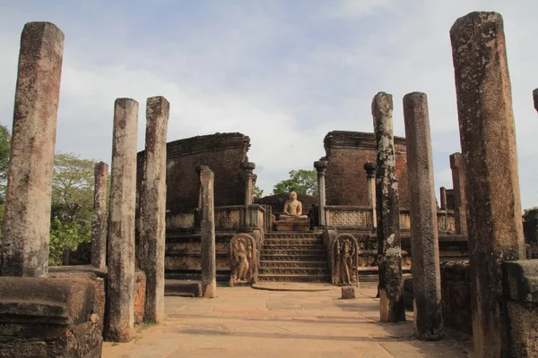 Vatadage in Sacred Quadrangle, Polonnaruwa, Sri Lanka Stock Image