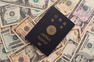 Japon pasaport ve ABD Doları