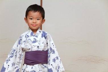 Japon çocuk Yukata, Japon geleneksel gece kıyafetleri (3 yaşında)