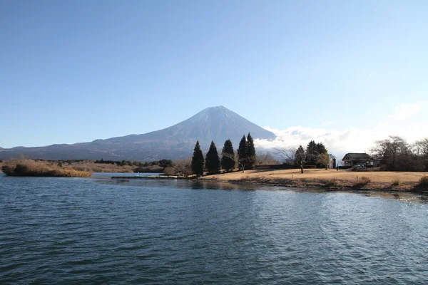 富士山、静岡県田貫湖からの眺め — ストック写真