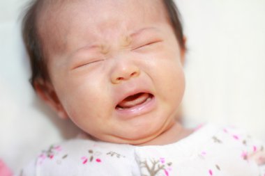 Ağlayan kız Japon bebek (0 yaşında)