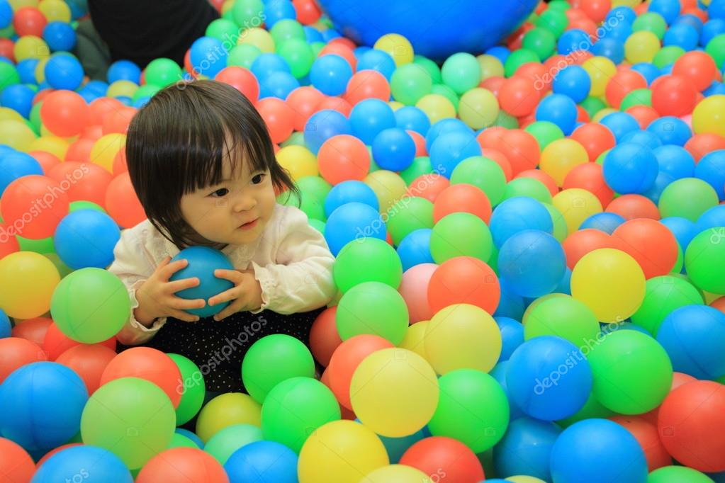 baby girl ball pit