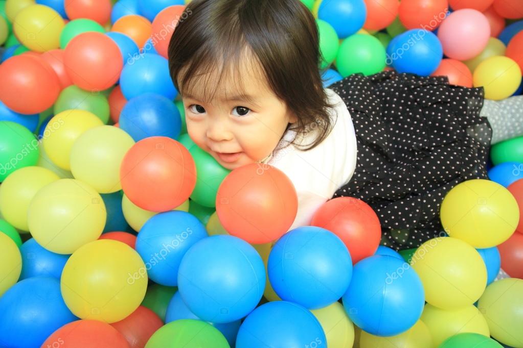 baby girl ball pit