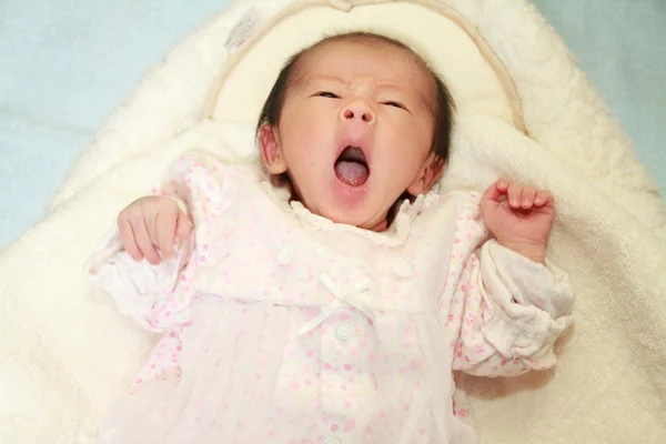 Japonesa recién nacido bebé niña (0 año de edad ) — Foto de Stock