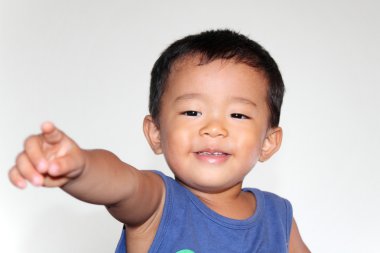 Gülümseyen Japon çocuk (1 yaşında)