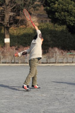 Japon çocuk badminton (4 yaşında oynamaya)