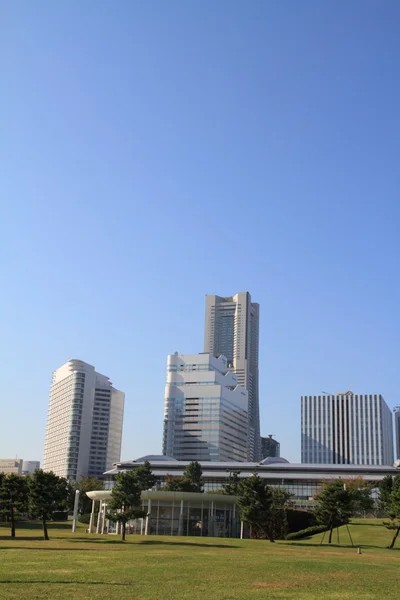 Yokohama Minatomirai 21 em Kanagawa, Japão — Fotografia de Stock