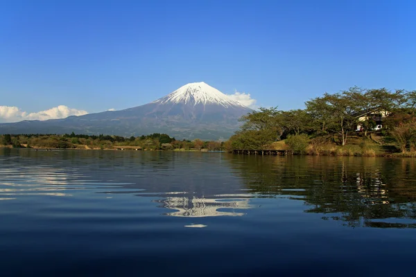 Mt. Fuji, vista do lago Tanuki em Shizuoka, Japão — Fotografia de Stock