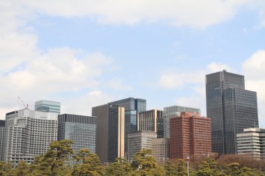 yüksek binaların içinde Marunouchi, Tokyo, Japonya